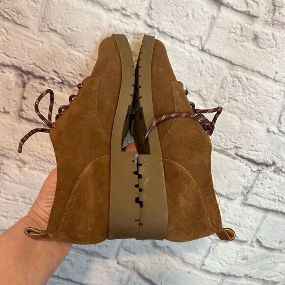 CROWN VINTAGE Lowell Cognac tan suede  leather oxford loafers Size 10 - Picture 6 of 9